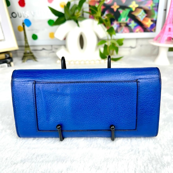 Celine Blue Leather Long Wallet - Picture 2 of 16